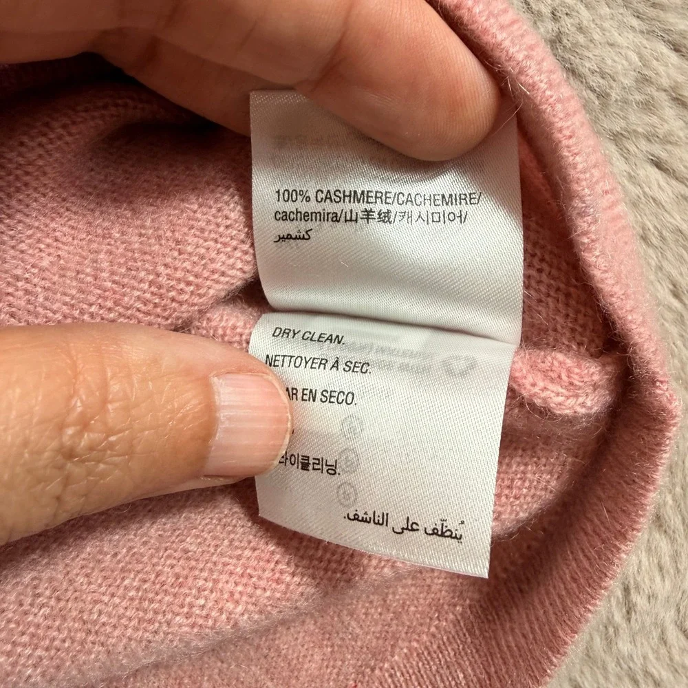 Charter Club Luxury‎ 100% Cashmere Pink Ruffle Bell Sleeve Sweater 3X Plus Size